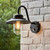 Endon Lighting Thornton Matt Black with Clear Ribbed Shade with PIR IP44 Wall Light 