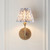 Halo Swan Brass Patina with Pearl Grey Leaf Shade 16cm Wall Light