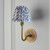 Halo Swan Brass Patina with Pearl Grey Leaf Shade 16cm Wall Light
