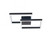 Paul Neuhaus Q-Marko 2 Light Black Square LED Flush Ceiling Light 