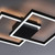 Paul Neuhaus Q-Marko 2 Light Black Square LED Flush Ceiling Light 