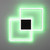 Paul Neuhaus Q-Marko 2 Light Black Square LED Flush Ceiling Light 