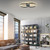 Paul Neuhaus Q-Marko 2 Light Black Round LED Flush Ceiling Light 