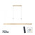 Paul Neuhaus Pure Moto 3 Light Brushed Matt Brass LED Motorised Remote Control Bar Pendant Light 