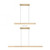 Paul Neuhaus Pure Moto Rise 3 Light Brushed Matt Brass LED Motorised Remote Control Bar Pendant Light 