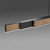 Pure Moto Rise 3 Light Black and Natural Wood LED Motorised Remote Control Bar Pendant Light