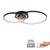 Leuchten Direkt Asmina Black LED Flush Ceiling Light 