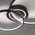 Leuchten Direkt Asmina Black LED Flush Ceiling Light 