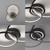 Leuchten Direkt Asmina Black LED Flush Ceiling Light 