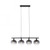 Leuchten Direkt Zea 4 Light Black with Smoke Glass Bar Pendant Light 