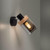 Leuchten Direkt Pasqual Black with Adjustable Smoke Glass Wall Light 
