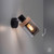 Leuchten Direkt Pasqual Black with Adjustable Smoke Glass Wall Light 