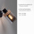 Leuchten Direkt Pasqual Black with Adjustable Smoke Glass Wall Light 