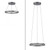 Paul Neuhaus Pure E-Loop 2 Light Grey LED Motorised Ring Pendant Light 