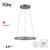 Paul Neuhaus Pure E-Loop 2 Light Grey LED Motorised Ring Pendant Light 