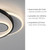 Mailak White and Black Circle LED Flush Ceiling Light