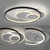 Paul Neuhaus Mailak White and Black Circle LED Flush Ceiling Light 