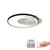 Paul Neuhaus Mailak White and Black Circle LED Flush Ceiling Light 
