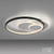 Paul Neuhaus Mailak White and Black Circle LED Flush Ceiling Light 