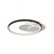 Paul Neuhaus Mailak White and Black Circle LED Flush Ceiling Light 