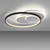 Paul Neuhaus Mailak White and Black Circle LED Flush Ceiling Light 