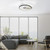 Paul Neuhaus Mailak White and Black Circle LED Flush Ceiling Light 