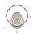Paul Neuhaus Mailak White and Black Circle LED Flush Ceiling Light 