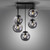 Big Widow 5 Light Black with Smoked Glass Cluster Pendant Light