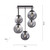 Big Widow 5 Light Black with Smoked Glass Cluster Pendant Light