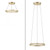 Paul Neuhaus Pure E-Loop 2 Light Matt Brass LED Motorised Ring Pendant Light 