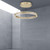 Paul Neuhaus Pure E-Loop 2 Light Matt Brass LED Motorised Ring Pendant Light 