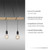 Leuchten Direkt Tero 4 Light Black with Wood Bar Pendant Light 