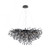 Icicle 10 Light Black Crystal Pendant Light