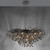 Icicle 10 Light Black Crystal Pendant Light