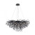 Icicle 10 Light Black Crystal Pendant Light