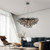 Icicle 10 Light Black Crystal Pendant Light
