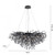 Icicle 10 Light Black Crystal Pendant Light