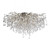 Paul Neuhaus Icicle 14 Light Stainless Steel and Crystal Semi Flush Light 
