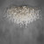 Paul Neuhaus Icicle 14 Light Stainless Steel and Crystal Semi Flush Light 