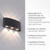 Carlo 6 Light Anthracite Up and Down LED Wall Light