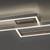Paul Neuhaus Paan 2 Light Stainless Steel LED Flush Ceiling Light 