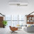 Paul Neuhaus Paan 2 Light Stainless Steel LED Flush Ceiling Light 