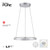 Pure E-Loop 2 Light Aluminium LED Motorised Ring Pendant Light