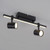 Paul Neuhaus Barik 2 Light Black Adjustable LED Ceiling Spotlight 