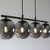 Big Widow 4 Light Black with Smoked Glass Bar Pendant Light