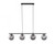 Leuchten Direkt Big Widow 4 Light Black with Smoked Glass Bar Pendant Light 
