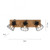 Leuchten Direkt Taro 3 Light Black and Wood Adjustable Ceiling Spotlight 