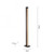 Pure Lines Black and Wood Remote Control LED Floor Lamp