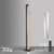 Pure Lines Black and Wood Remote Control LED Floor Lamp