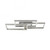 Paul Neuhaus Paan 3 Light Stainless Steel Square LED Flush Ceiling Light 